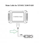 Main Cable OBD Connection for XTOOL X100 PAD3 X100 PAD Elite